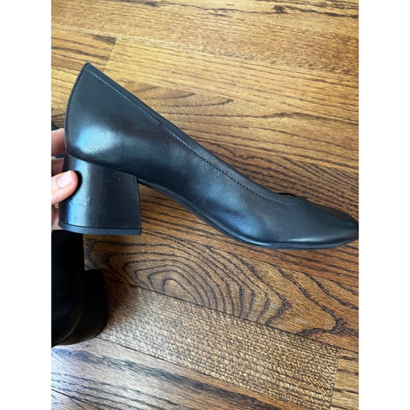 Vionic Carmel Block Heel Pumps Black Leather Women's Shoes 9 - Picture 7 of 12